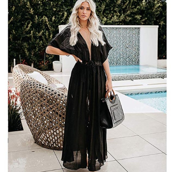 MASON  Tie-Front Maxi Dress - Picture 2 of 8